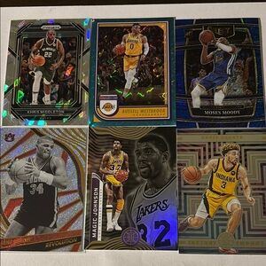 6 Basketball Trading Card Set